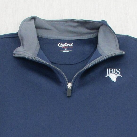Oxford Navy blue quarter zip, Size Medium - Picture 2 of 6